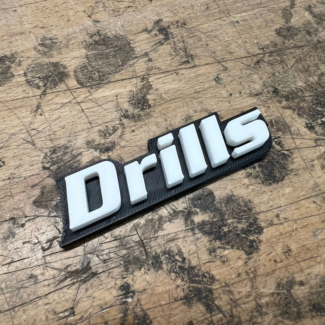 Emblèmes de tiroir de boîte à outils personnalisés - Perceuses