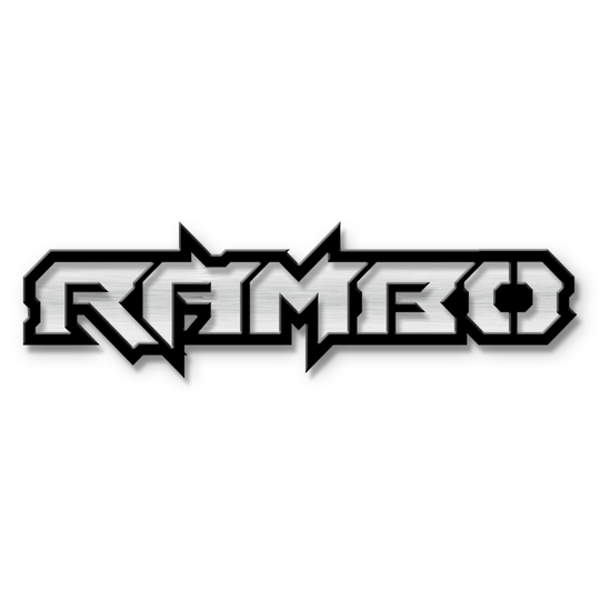 Emblème de texte Rambo personnalisé - Aluminium avec revêtement en poudre - Choisissez vos couleurs