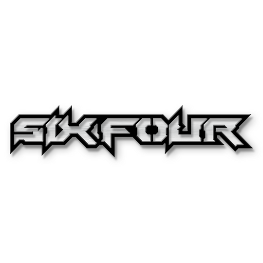 Emblème personnalisé avec texte Six Four - Aluminium avec revêtement en poudre - Choisissez vos couleurs