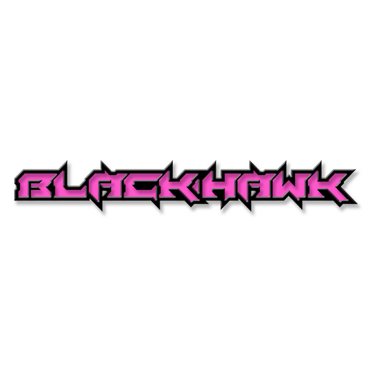 Emblème de texte Black Hawk personnalisé - Aluminium avec revêtement en poudre - Choisissez vos couleurs