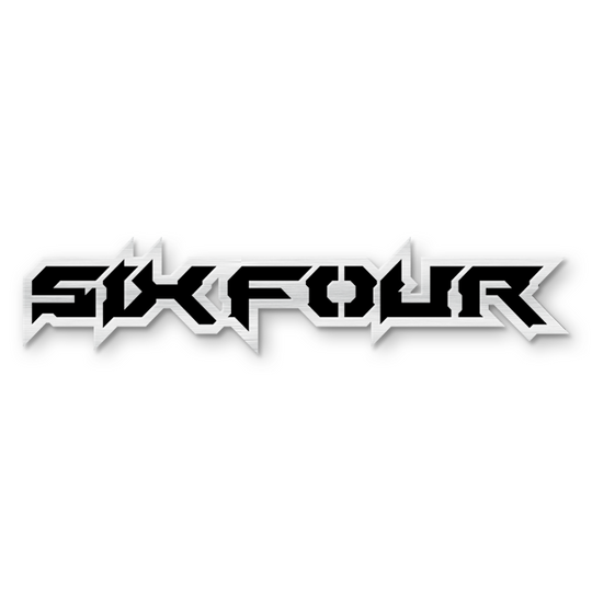 Emblème personnalisé avec texte Six Four - Aluminium avec revêtement en poudre - Choisissez vos couleurs
