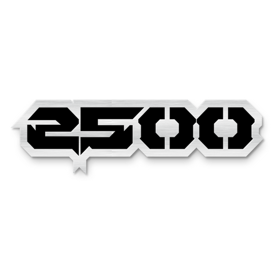 Emblème texte personnalisé 2500 - Aluminium avec revêtement en poudre - Choisissez vos couleurs