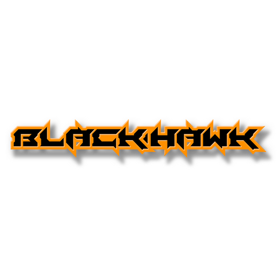 Emblème de texte Black Hawk personnalisé - Aluminium avec revêtement en poudre - Choisissez vos couleurs