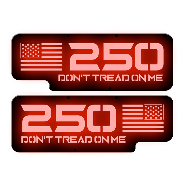 Drapeau illuminé 250 Emblème - Ne me marchez pas dessus