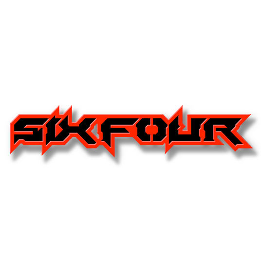 Emblème personnalisé avec texte Six Four - Aluminium avec revêtement en poudre - Choisissez vos couleurs