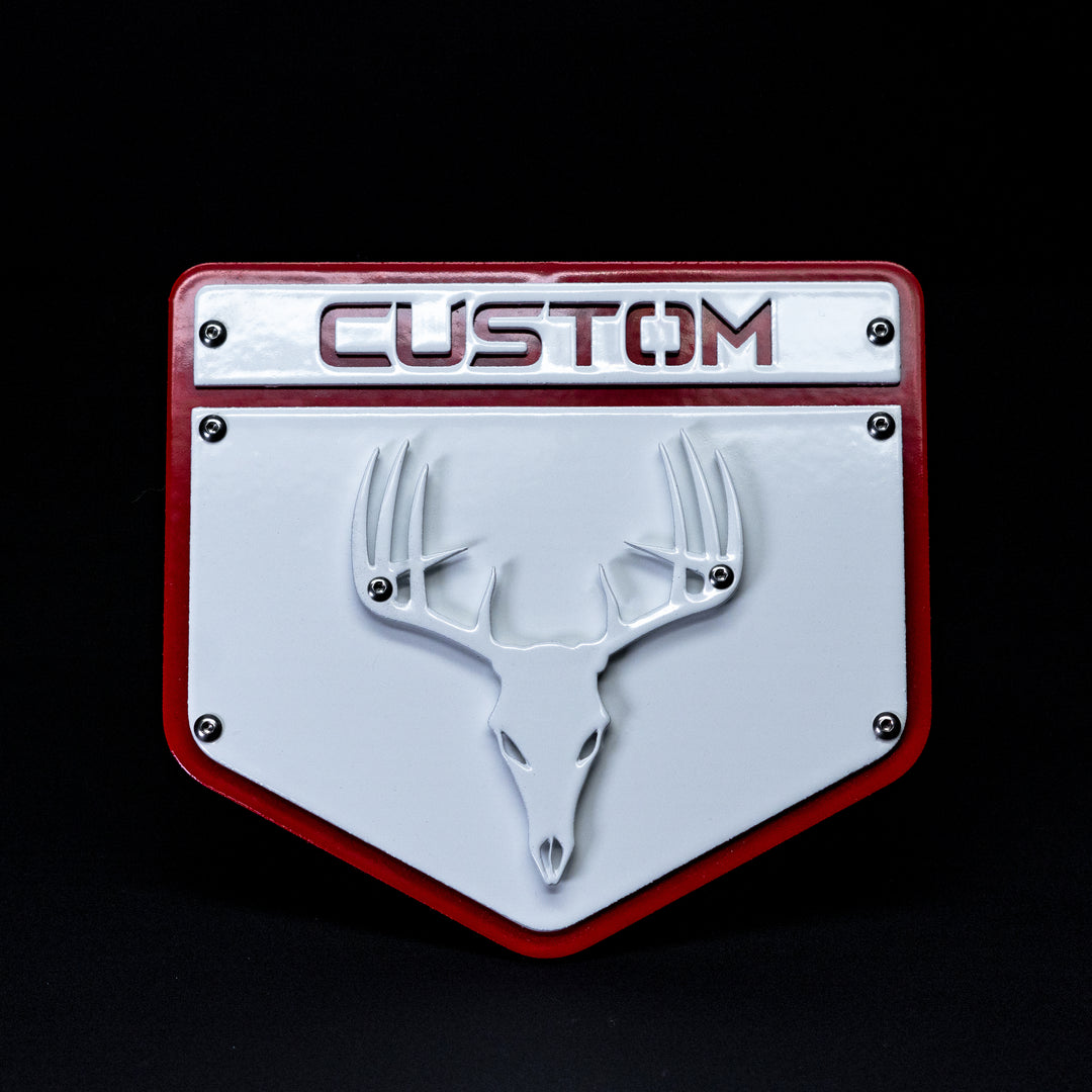 Custom Text Bronco® Emblem (Pair) - Powder Coated Aluminum - Fully Customizable - Fits Bronco® Big Bend®