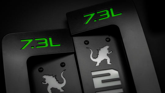 Remplacement des badges d'aile éclairés - Godzilla - Compatible avec Ford® Super Duty® 2017-2022