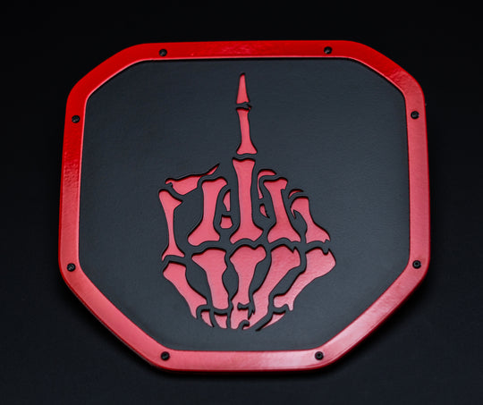 Skeleton Middle Finger Shield Emblem - RAM® Trucks, Grille or Tailgate - Fits Multiple Models and Years