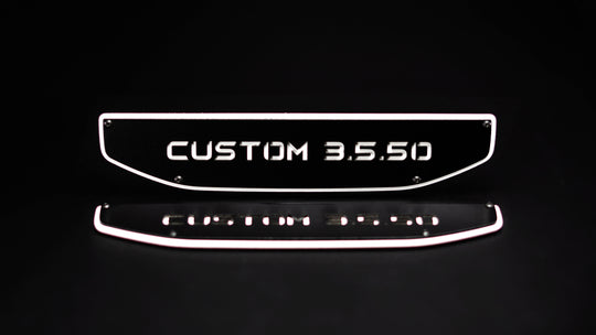 Custom Text Emblem Inserts - Pair - Fits 2019+ GMC® Sierra® 1500 (Does not include OEM Badge)