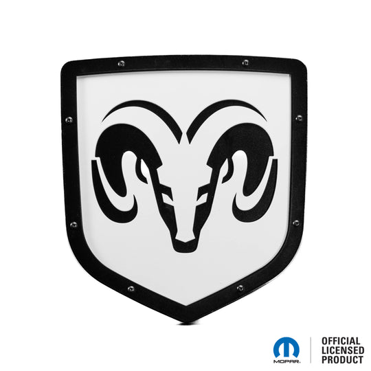 Officially Licensed RAM® Head Style 1 Shield Emblem - Fits 2009 - 2018 RAM® 1500, 2500, 3500 Tailgate