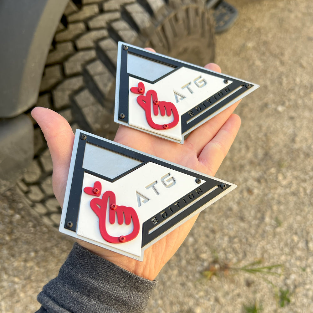 Custom Symbol Edition Bronco® Emblem (Pair) - Powder Coated Aluminum - Fully Customizable - Fits Bronco® Black Diamond®