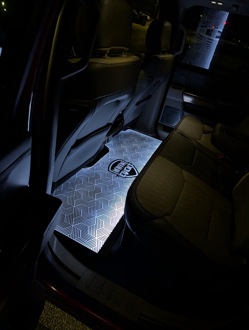 LED Rear Floor Mat - White LED - Fits F-Series® Trucks