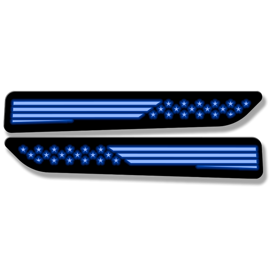 American Flag Hood Badges - Illuminated - Fits 2019+ Ram 1500® Sport