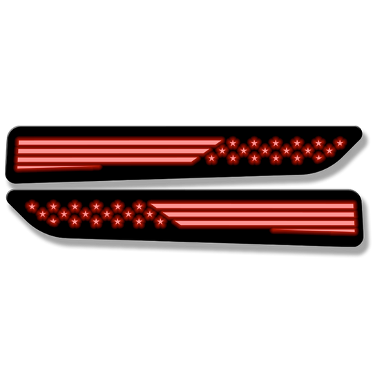 American Flag Hood Badges - Illuminated - Fits 2019+ Ram 1500® Sport