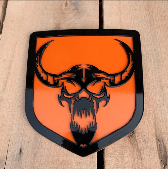 Longhorn Skull Shield Emblem - RAM® Trucks, Grille or Tailgate - Fits Multiple Models and Years