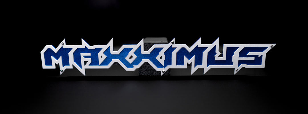 Custom Text Emblem - Aggressive Font - Solid Powder Coated Billet Aluminum