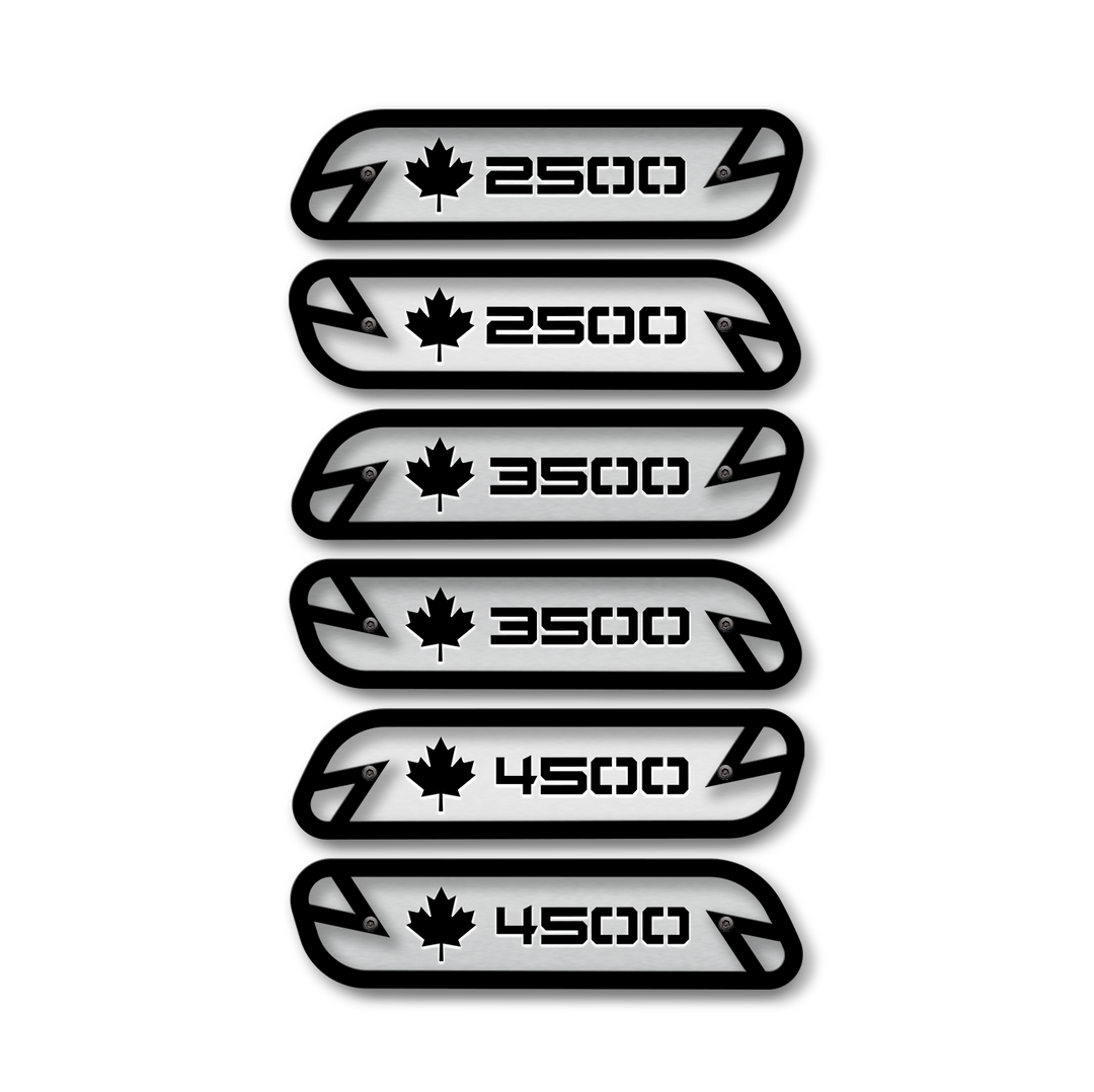 Maple Leaf 2500/3500/4500 Hood Emblem Replacements - Fits 2019-2025 Ram® 2500, 3500, 4500 - Fully Customizable, LED or Non-LED