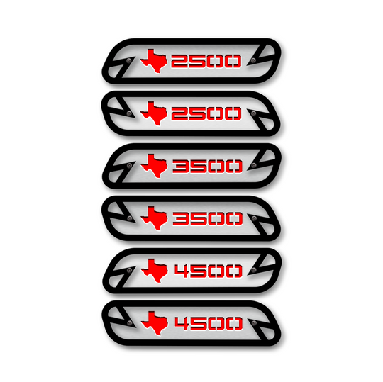 Texas 2500/3500/4500 Hood Emblem Replacements - Fits 2019-2023 Ram® 2500, 3500, 4500 - Fully Customizable, LED or Non-LED