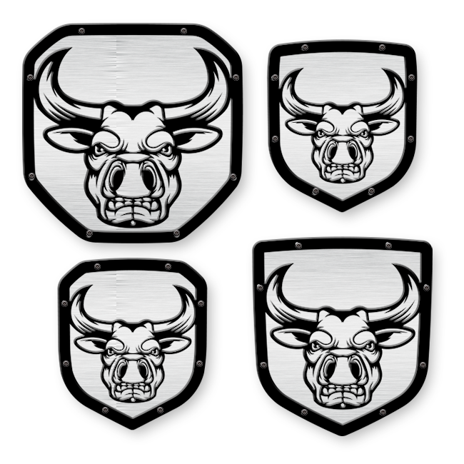 Emblème Bull Shield - Camions, calandre et hayon RAM® - Compatible avec plusieurs modèles et années