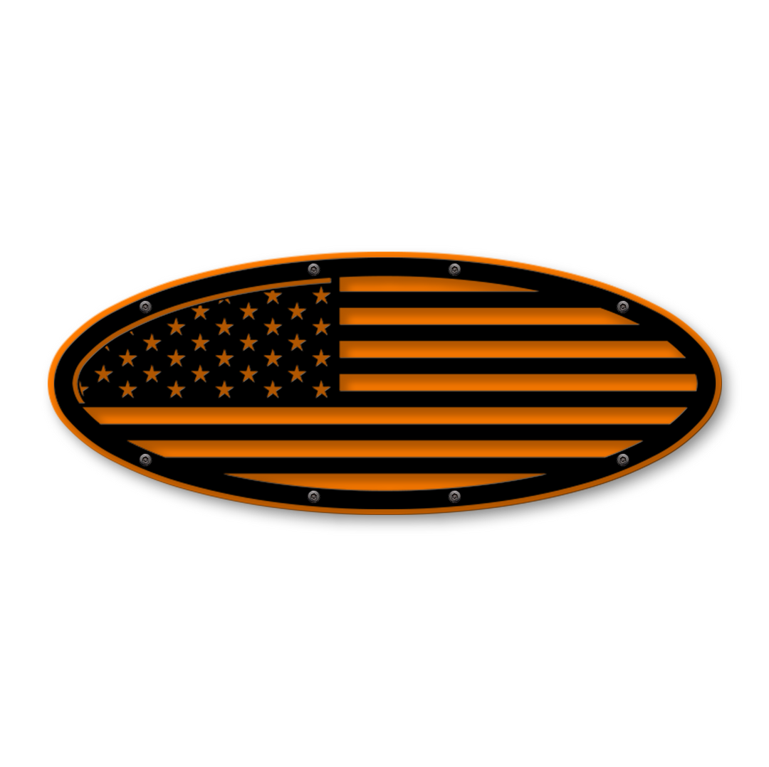 American Flag Oval Replacement - Fits Multiple Ford® Trucks - Fully Customizable Colors