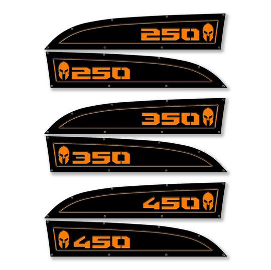 Spartan 250, 350 or 450 11-16 Ford® Super Duty® Fender Badge Replacements - Fully Customizable, LED and Non-LED