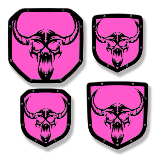 Longhorn Skull Shield Emblem - RAM® Trucks, Grille or Tailgate - Fits Multiple Models and Years