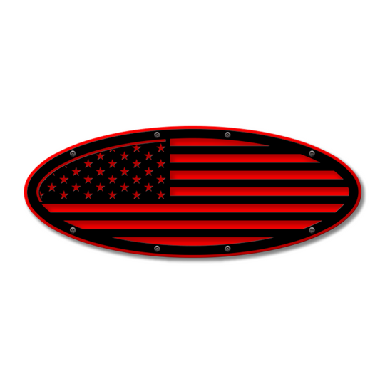 American Flag Oval Replacement - Fits Multiple Ford® Trucks - Fully Customizable Colors