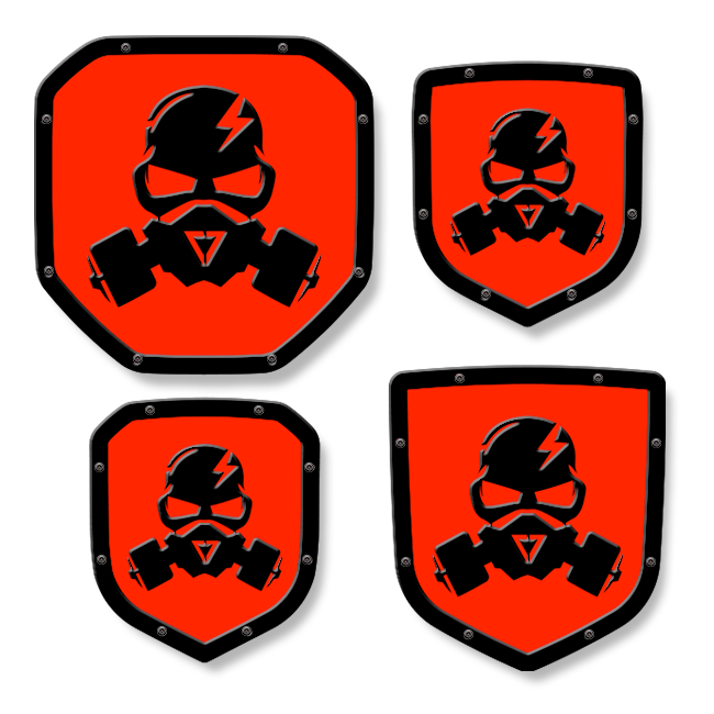 Gas Mask Shield Emblem - RAM® Trucks, Grille or Tailgate - Fits Multiple Models and Years