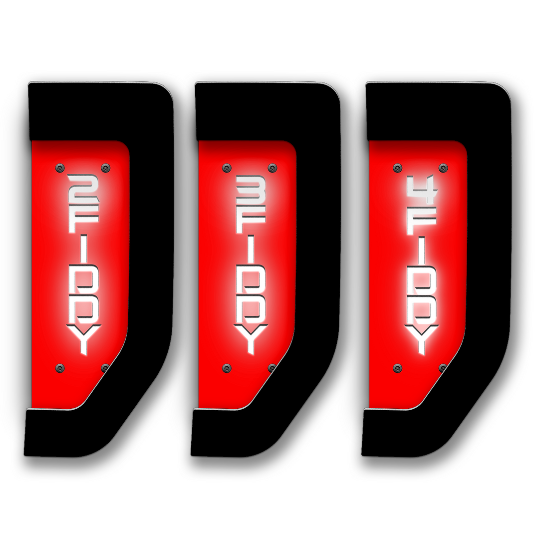 2Fiddy, 3Fiddy, or 4Fiddy 2017-2022 Ford® Super Duty® Fender Badge Replacement Set - Fully Customizable - LED and Non-LED