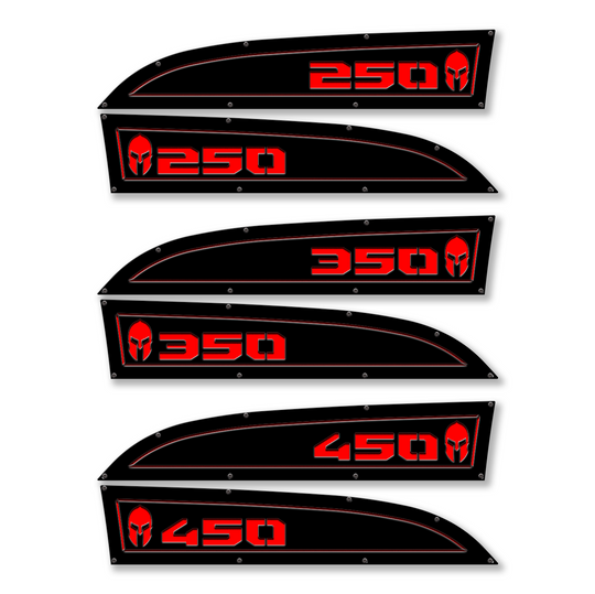 Spartan 250, 350 or 450 11-16 Ford® Super Duty® Fender Badge Replacements - Fully Customizable, LED and Non-LED