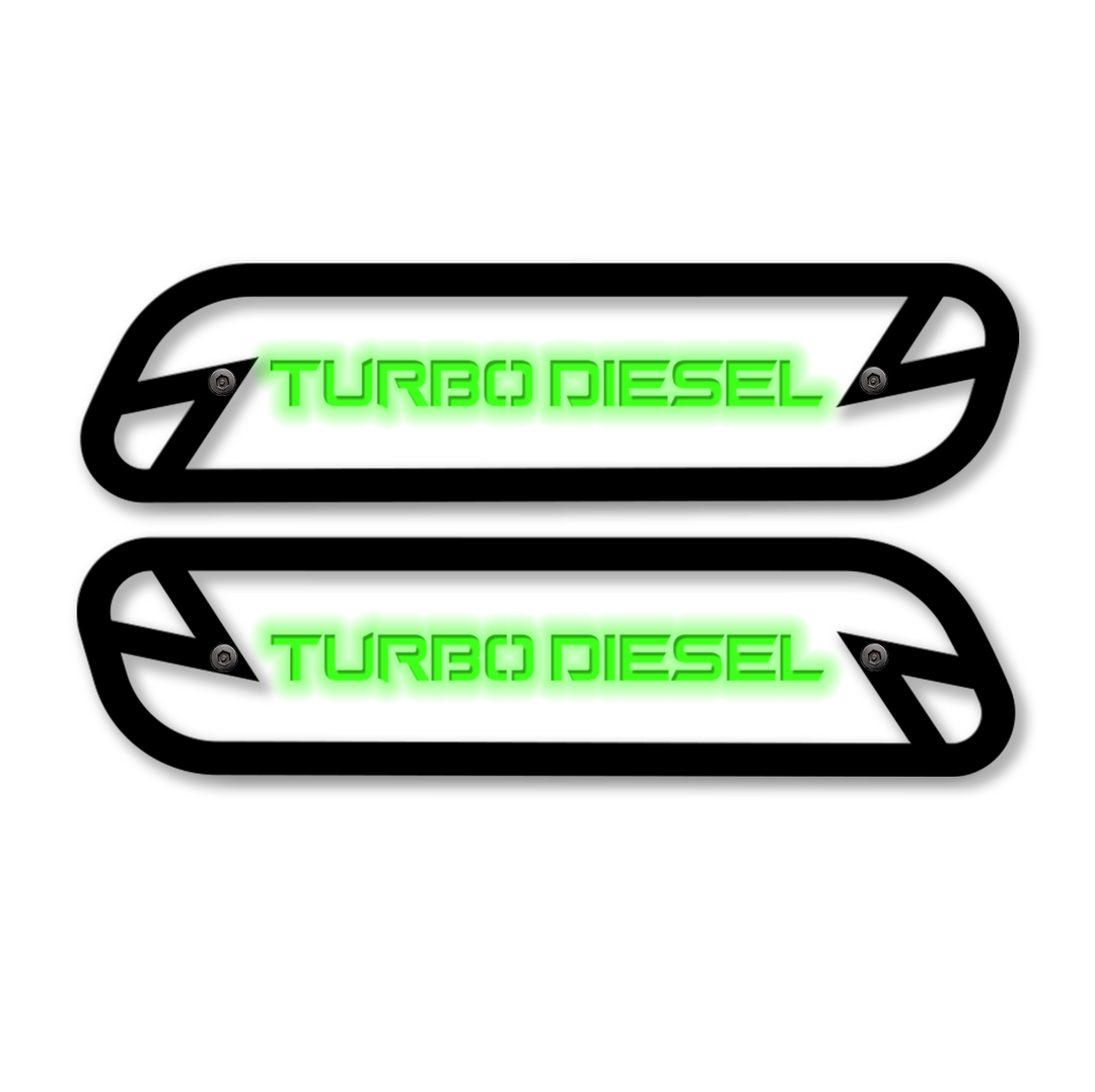 Turbo Diesel Hood Emblem Replacements - Fits 2019-2023 Ram® 2500, 3500, 4500 - Fully Customizable, LED or Non-LED