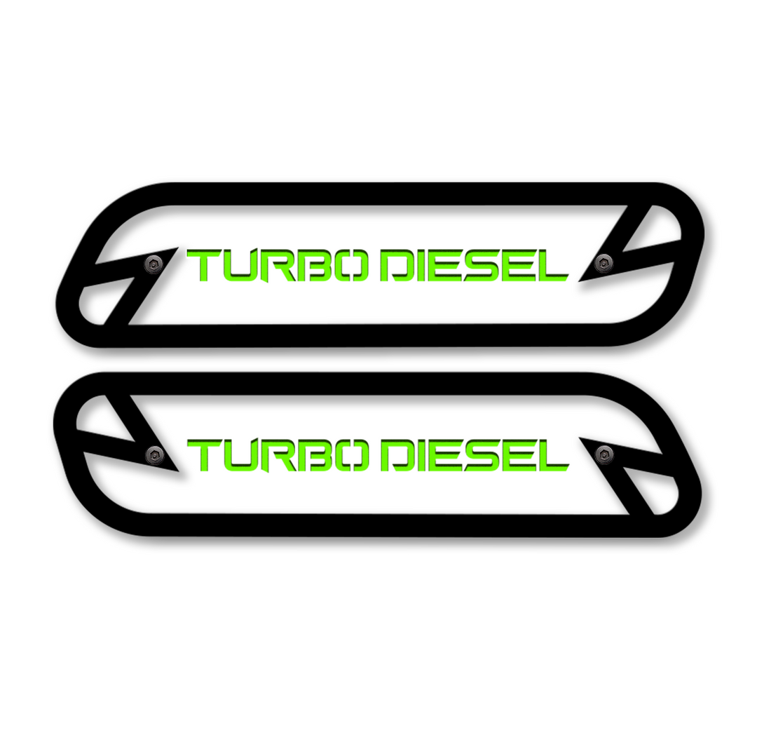 Turbo Diesel Hood Emblem Replacements - Fits 2019-2025 Ram® 2500, 3500, 4500 - Fully Customizable, LED or Non-LED