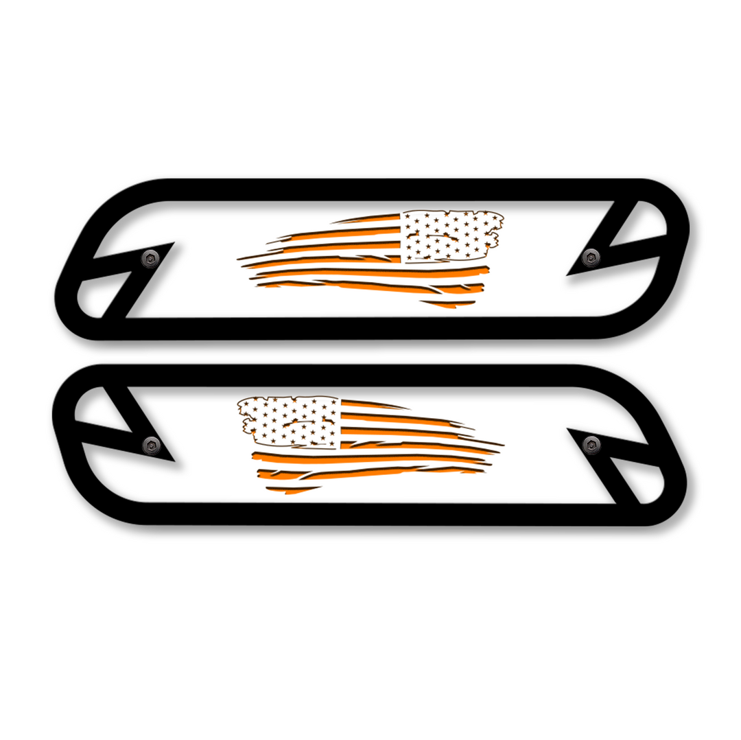 Tattered Flag Hood Emblem Replacements - Fits 2019-2023 Ram® 2500, 3500, 4500 - Fully Customizable, LED or Non-LED