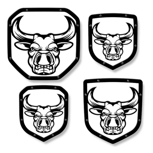 Emblème Bull Shield - Camions, calandre et hayon RAM® - Compatible avec plusieurs modèles et années