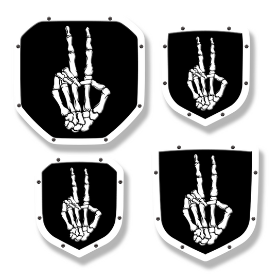 Skeleton Peace Sign Shield Emblem - RAM® Trucks, Grille or Tailgate - Fits Multiple Models and Years