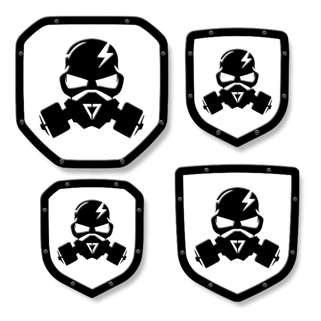 Gas Mask Shield Emblem - RAM® Trucks, Grille or Tailgate - Fits Multiple Models and Years