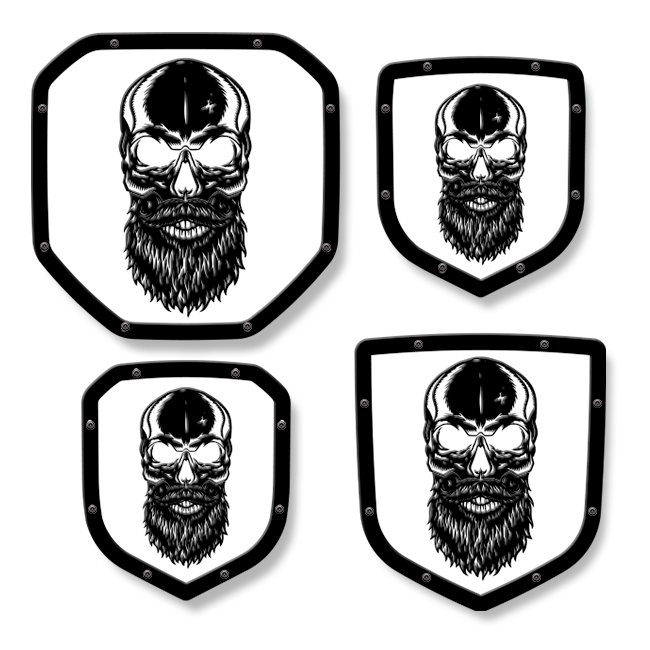 Bearded Skull Shield Emblem - RAM® Trucks, Grille or Tailgate - Fits Multiple Models and Years