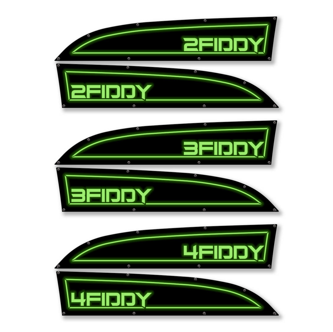 2Fiddy, 3Fiddy, 4Fiddy 11-16 Ford® Super Duty® Fender Badge Replacements - Fully Customizable, LED and Non-LED