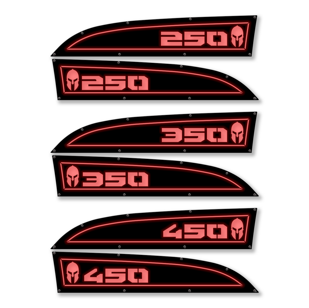 Spartan 250, 350 or 450 11-16 Ford® Super Duty® Fender Badge Replacements - Fully Customizable, LED and Non-LED