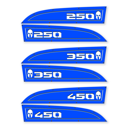 Spartan 250, 350 or 450 11-16 Ford® Super Duty® Fender Badge Replacements - Fully Customizable, LED and Non-LED