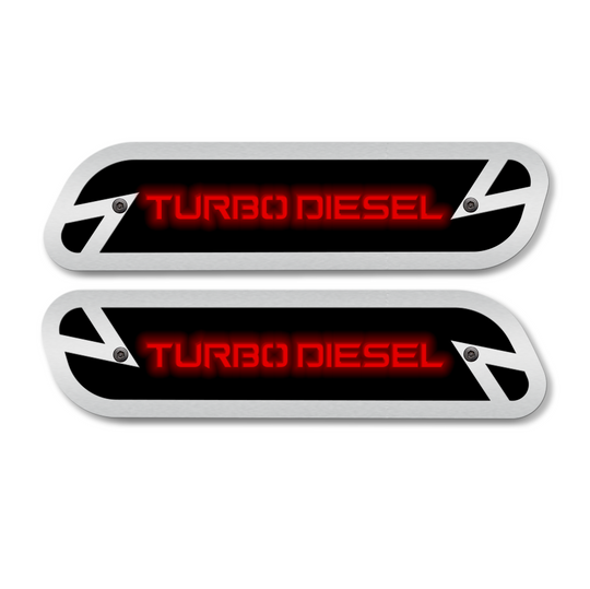 Turbo Diesel Hood Emblem Replacements - Fits 2019-2023 Ram® 2500, 3500, 4500 - Fully Customizable, LED or Non-LED