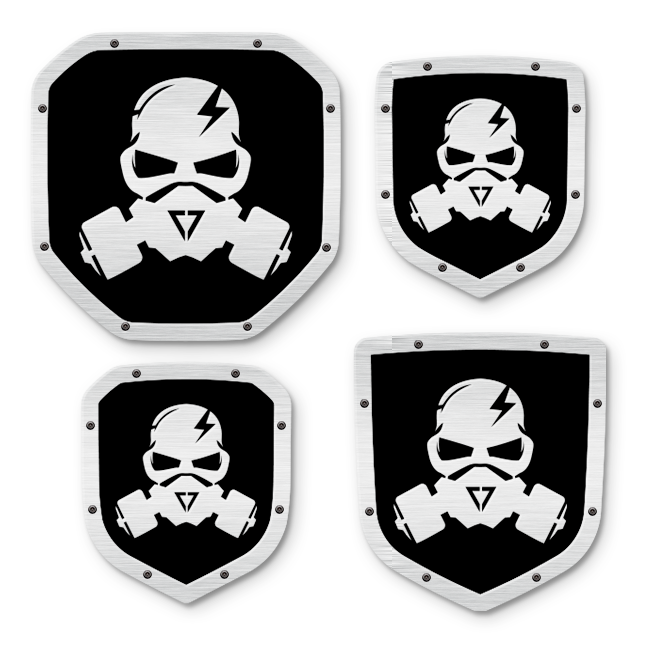 Gas Mask Shield Emblem - RAM® Trucks, Grille or Tailgate - Fits Multiple Models and Years