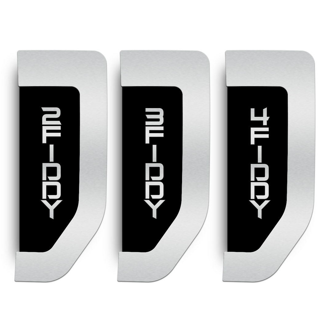 2Fiddy, 3Fiddy, or 4Fiddy 2017-2022 Ford® Super Duty® Fender Badge Replacement Set - Fully Customizable - LED and Non-LED