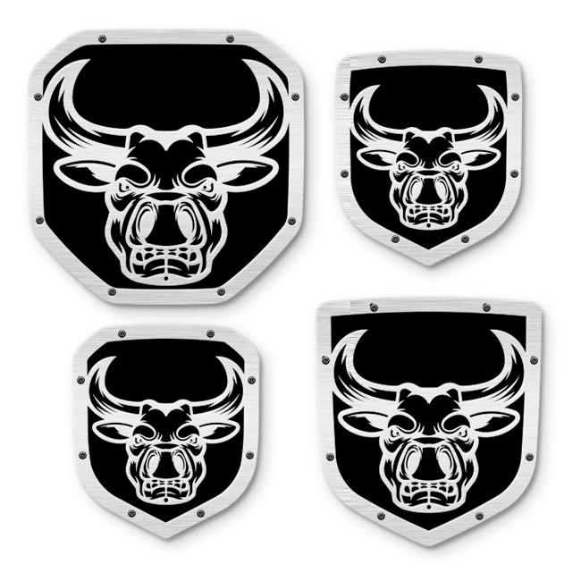 Emblème Bull Shield - Camions, calandre et hayon RAM® - Compatible avec plusieurs modèles et années