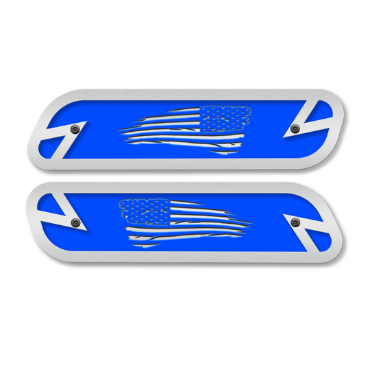 Tattered Flag Hood Emblem Replacements - Fits 2019-2023 Ram® 2500, 3500, 4500 - Fully Customizable, LED or Non-LED