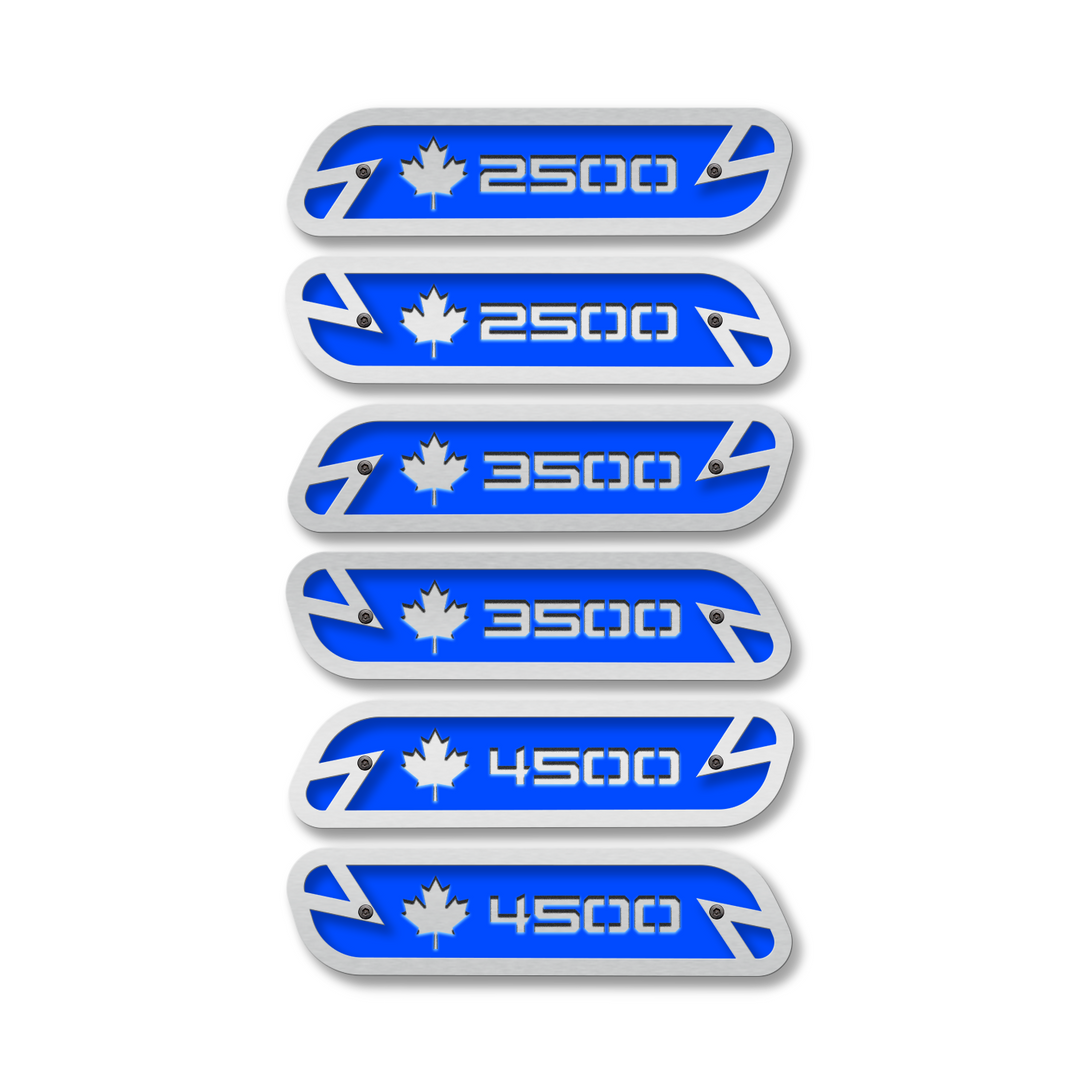 Maple Leaf 2500/3500/4500 Hood Emblem Replacements - Fits 2019-2025 Ram® 2500, 3500, 4500 - Fully Customizable, LED or Non-LED