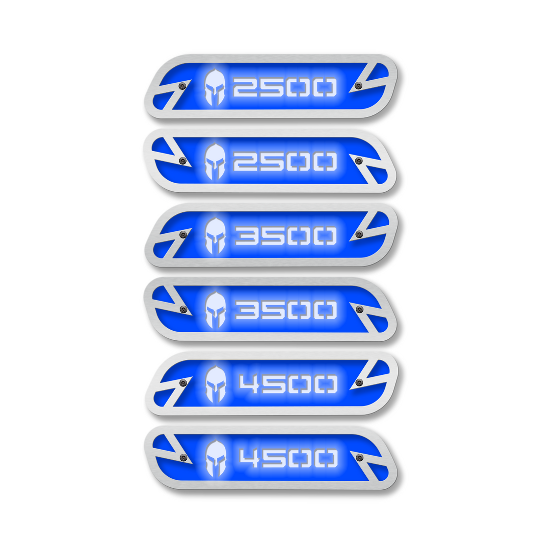 Spartan 2500/3500/4500 Hood Emblem Replacements - Fits 2019-2023 Ram® 2500, 3500, 4500 - Fully Customizable, LED or Non-LED