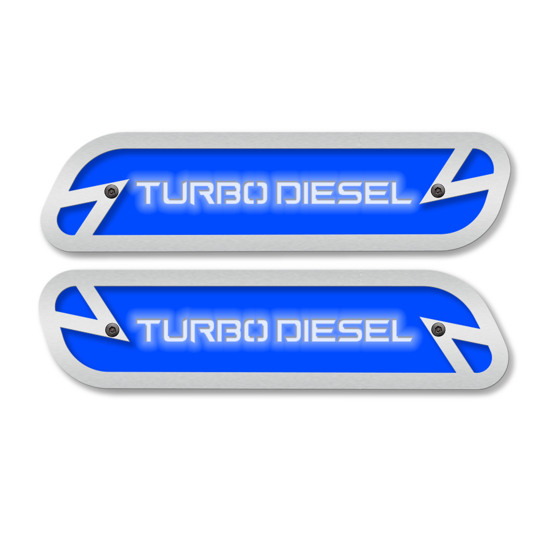 Turbo Diesel Hood Emblem Replacements - Fits 2019-2023 Ram® 2500, 3500, 4500 - Fully Customizable, LED or Non-LED