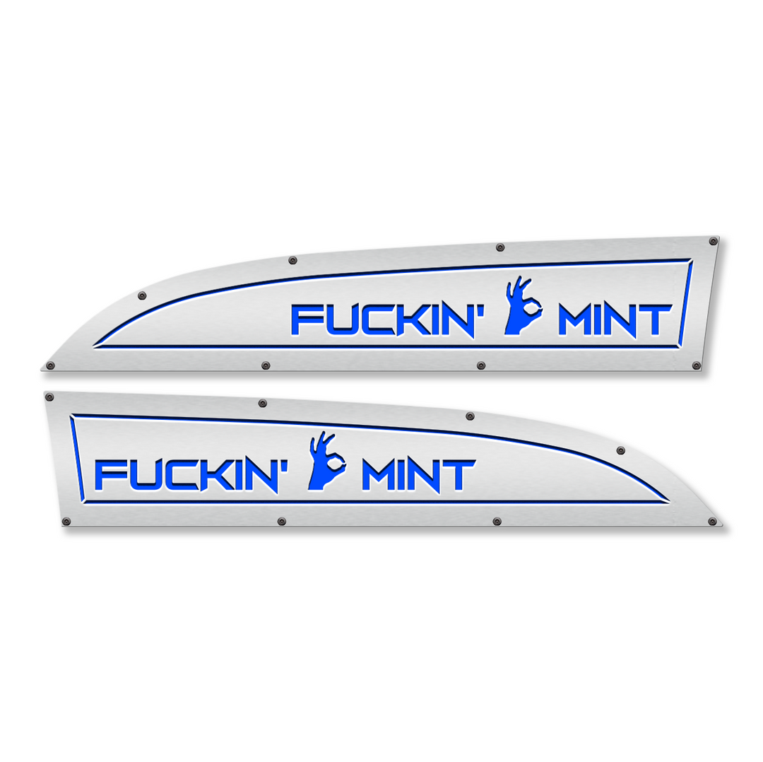 Remplacement des badges d'aile Ford® Super Duty® 11-16 F*ckin' Mint - Entièrement personnalisable, LED et non LED