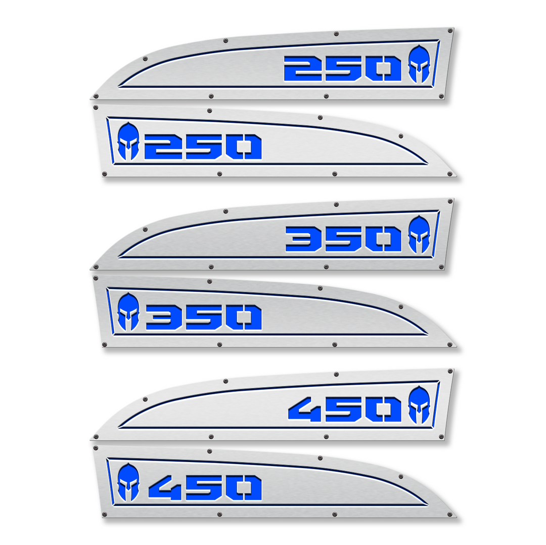 Spartan 250, 350 or 450 11-16 Ford® Super Duty® Fender Badge Replacements - Fully Customizable, LED and Non-LED